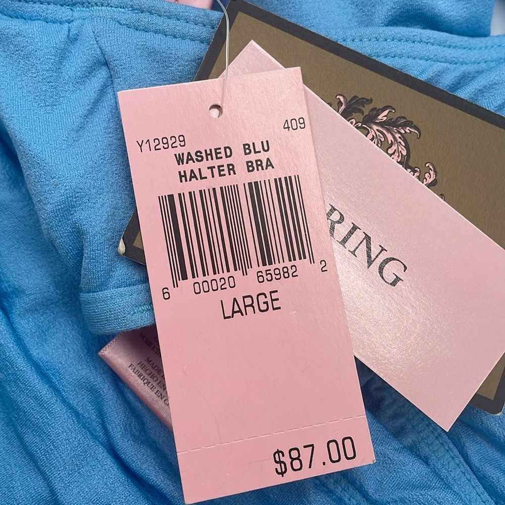 🦋🐬💙NWT RARE Vintage Y2K Juicy Couture Bikini in Washed Blue - Picture 8 of 11